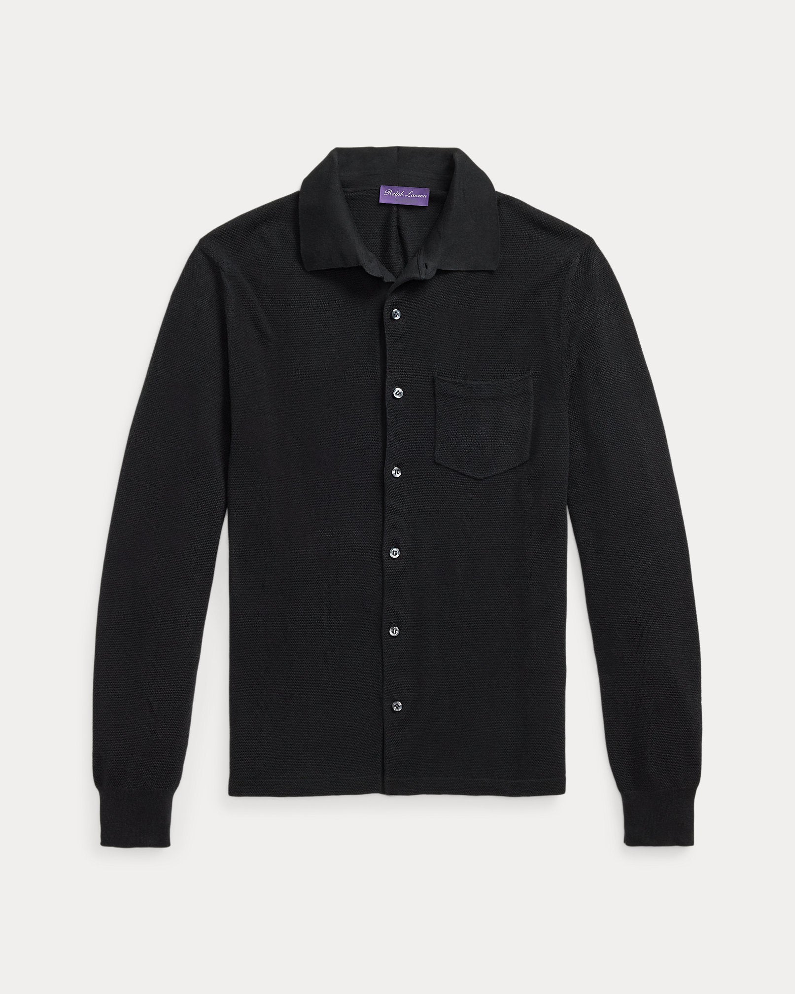 Ralph Lauren Textured SilkCotton Shirt Sweater