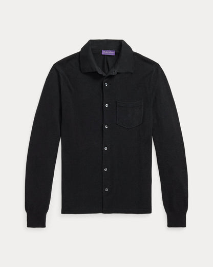Ralph Lauren Textured SilkCotton Shirt Sweater