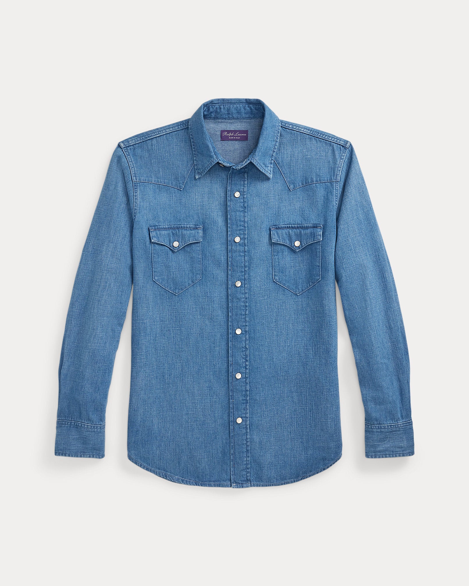 Ralph Lauren CottonLinen Denim Western Shirt