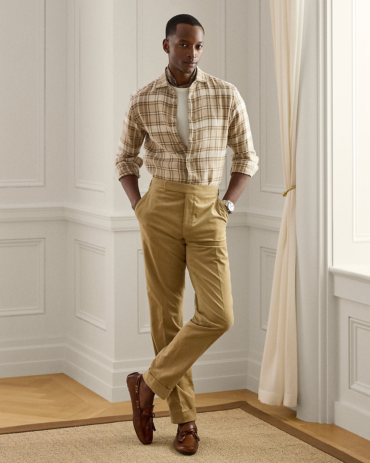 Ralph Lauren Plaid LinenCotton Twill Shirt