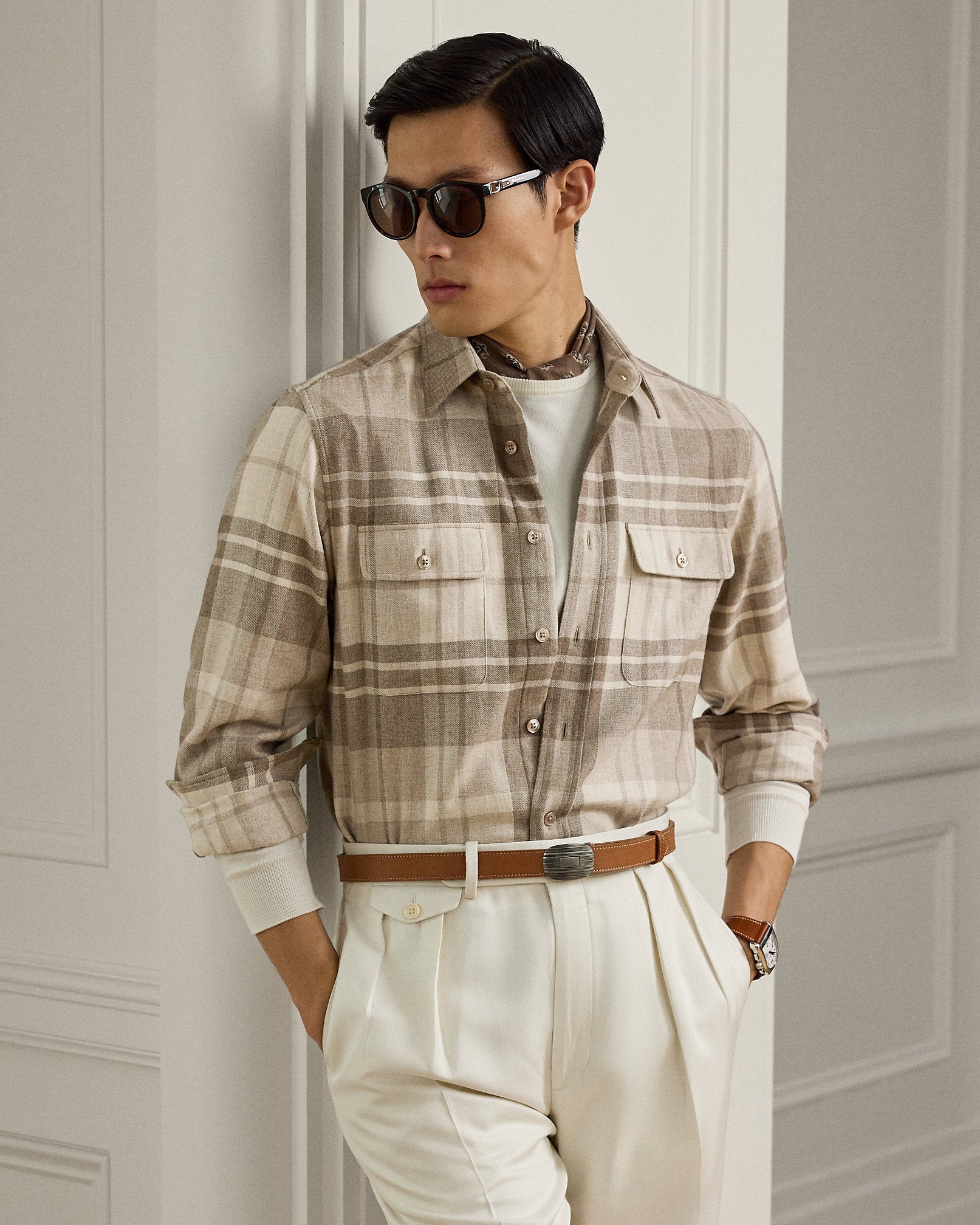 Ralph Lauren Plaid Cashmere Shirt