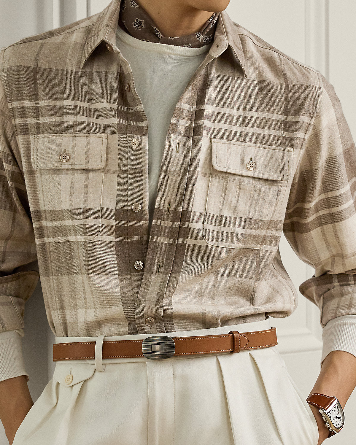 Ralph Lauren Plaid Cashmere Shirt