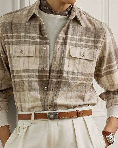Ralph Lauren Plaid Cashmere Shirt