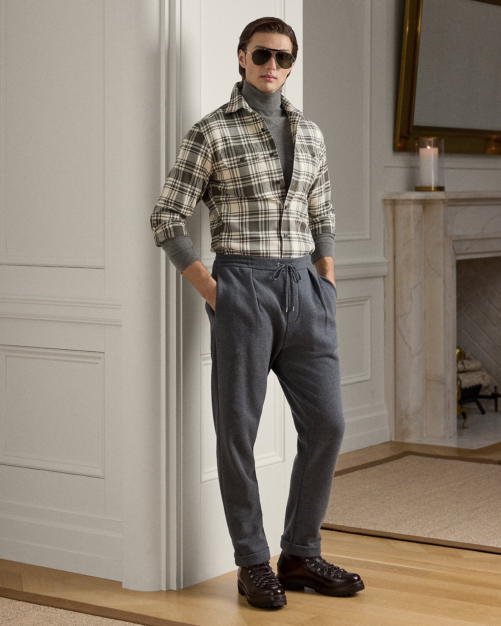 Ralph Lauren CottonCashmere Fleece Drawstring Pant