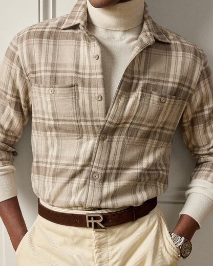 Ralph Lauren Plaid WoolSilkCashmere Shirt