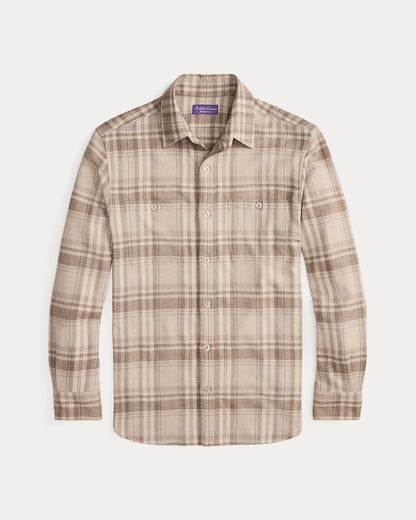 Ralph Lauren Plaid WoolSilkCashmere Shirt