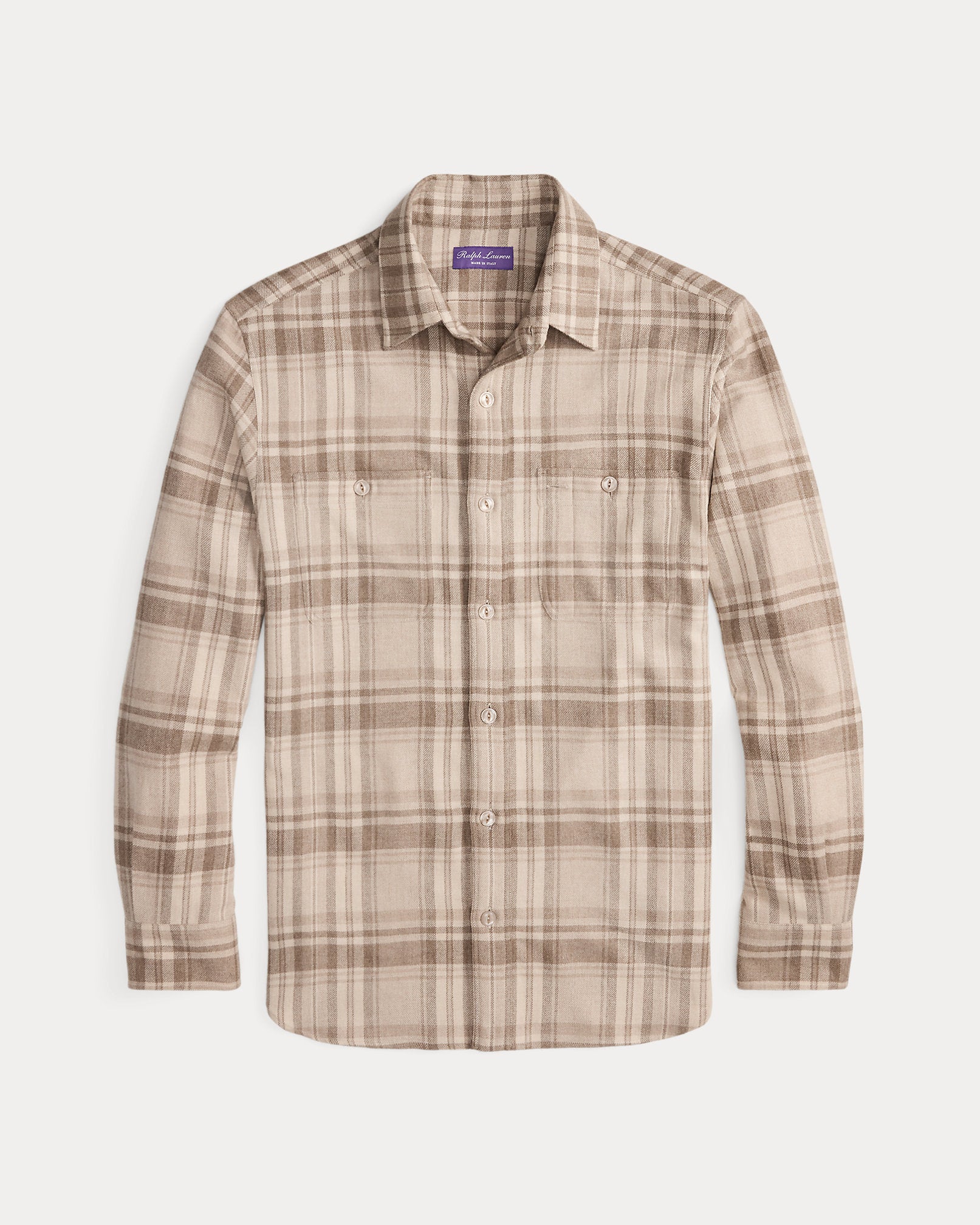 Ralph Lauren Plaid WoolSilkCashmere Shirt