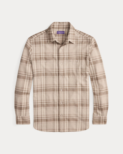 Ralph Lauren Plaid WoolSilkCashmere Shirt