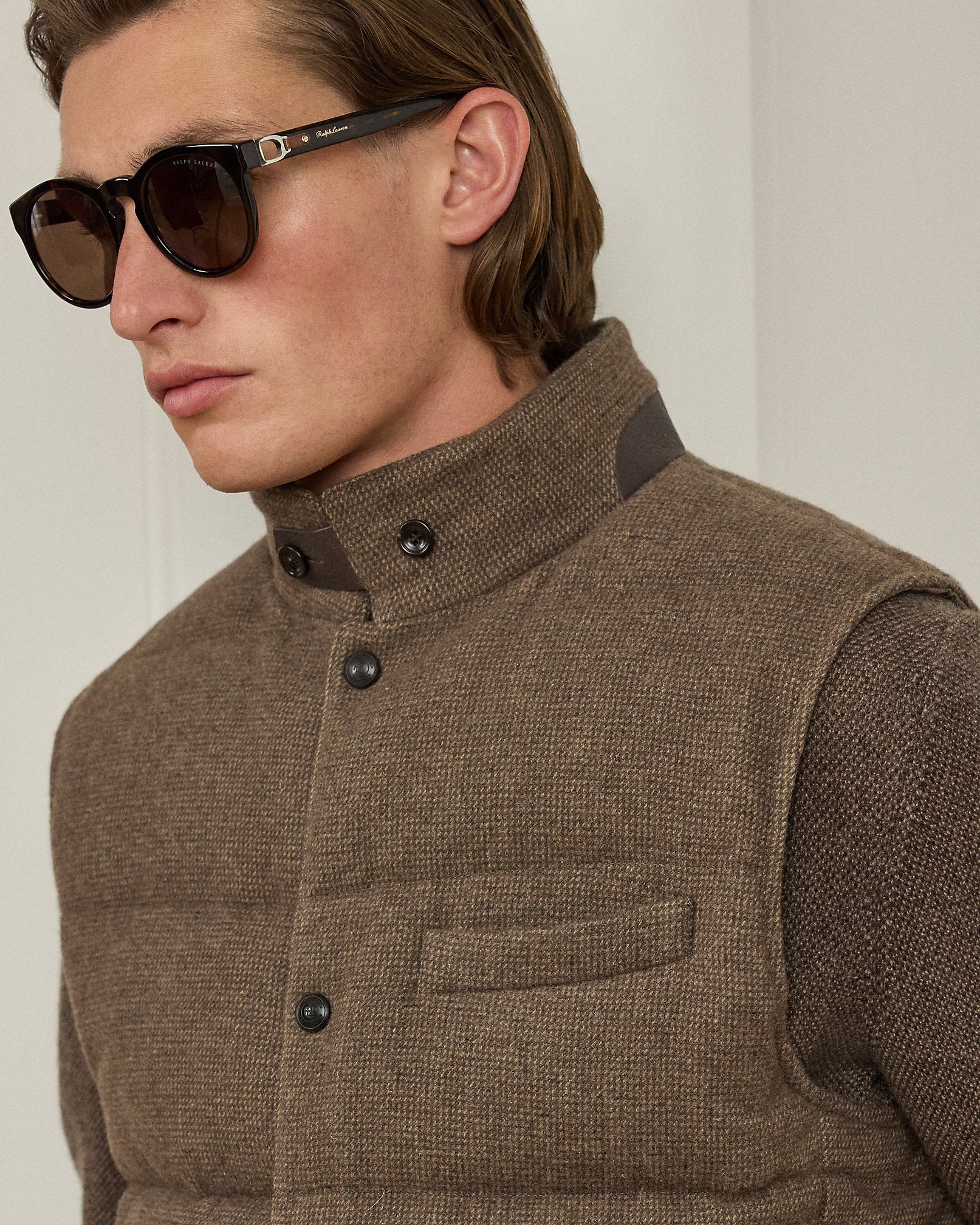 Ralph Lauren Whitwell WoolBlend Tweed Down Vest