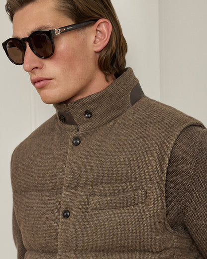 Ralph Lauren Whitwell WoolBlend Tweed Down Vest