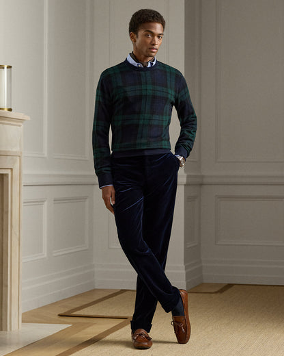 Ralph Lauren Plaid Cashmere Crewneck Sweater