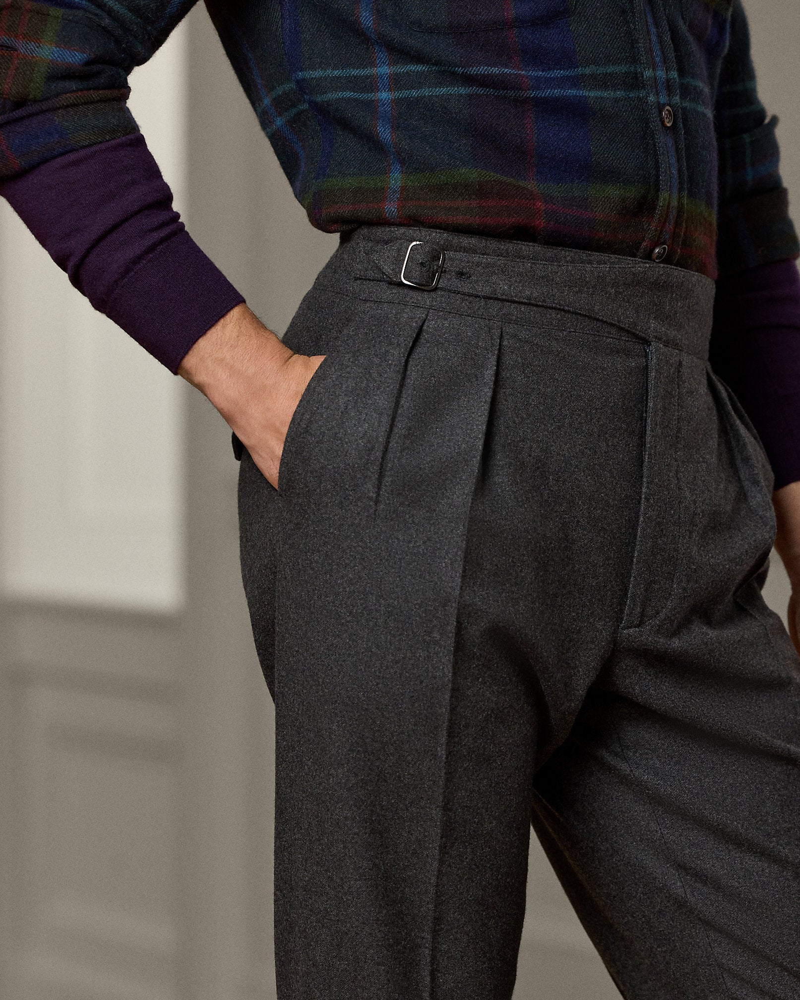 Ralph Lauren HandTailored Wool Flannel Trouser