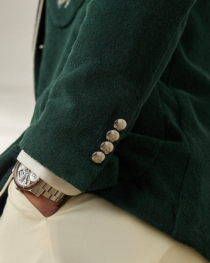 Ralph Lauren HandTailored Embroidered Terry Blazer