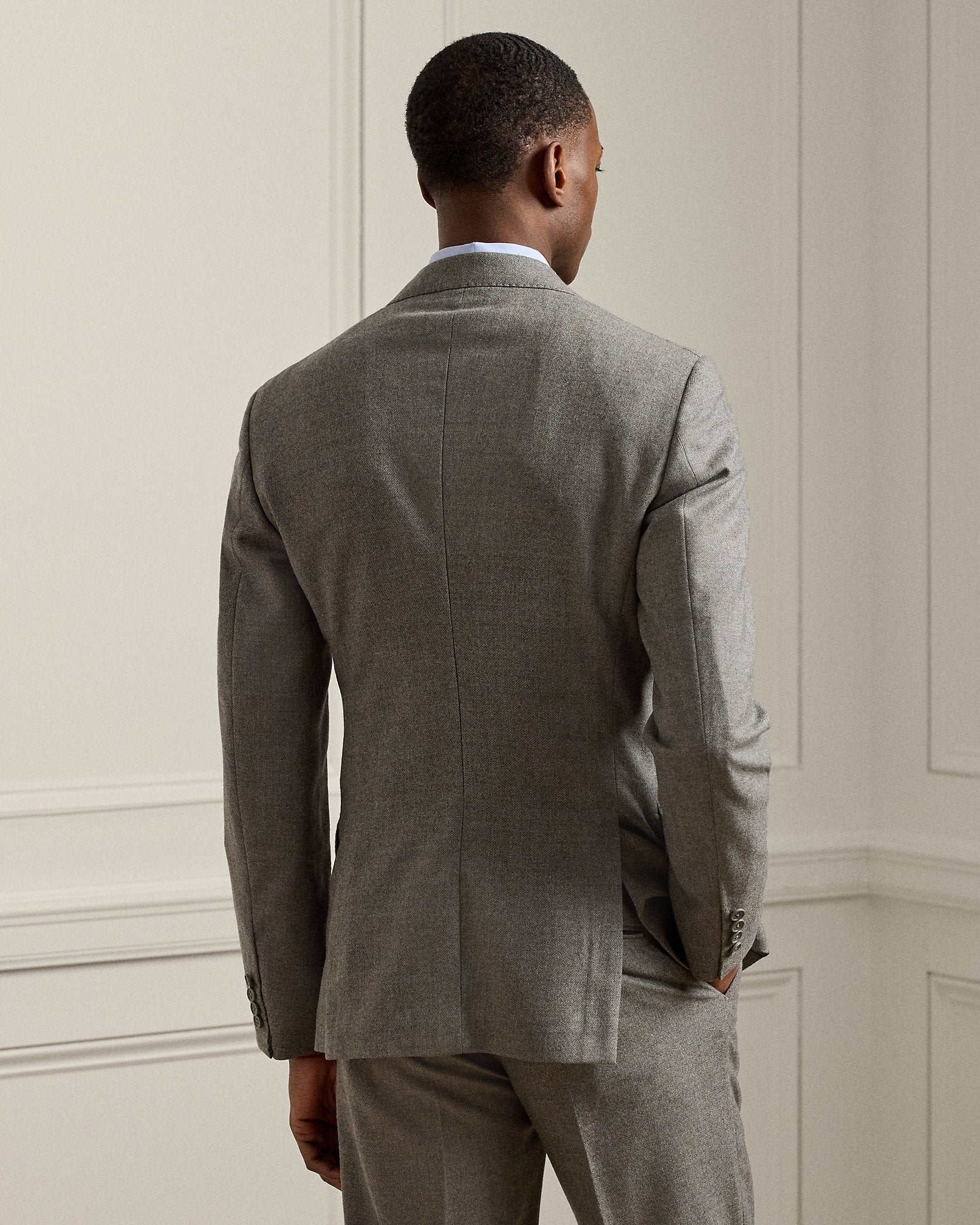 Ralph Lauren Kent HandTailored Wool Sharkskin Jacket