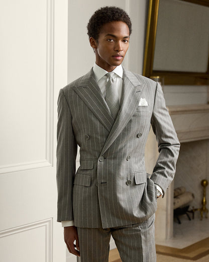 Ralph Lauren Kent HandTailored Pinstripe Wool Suit