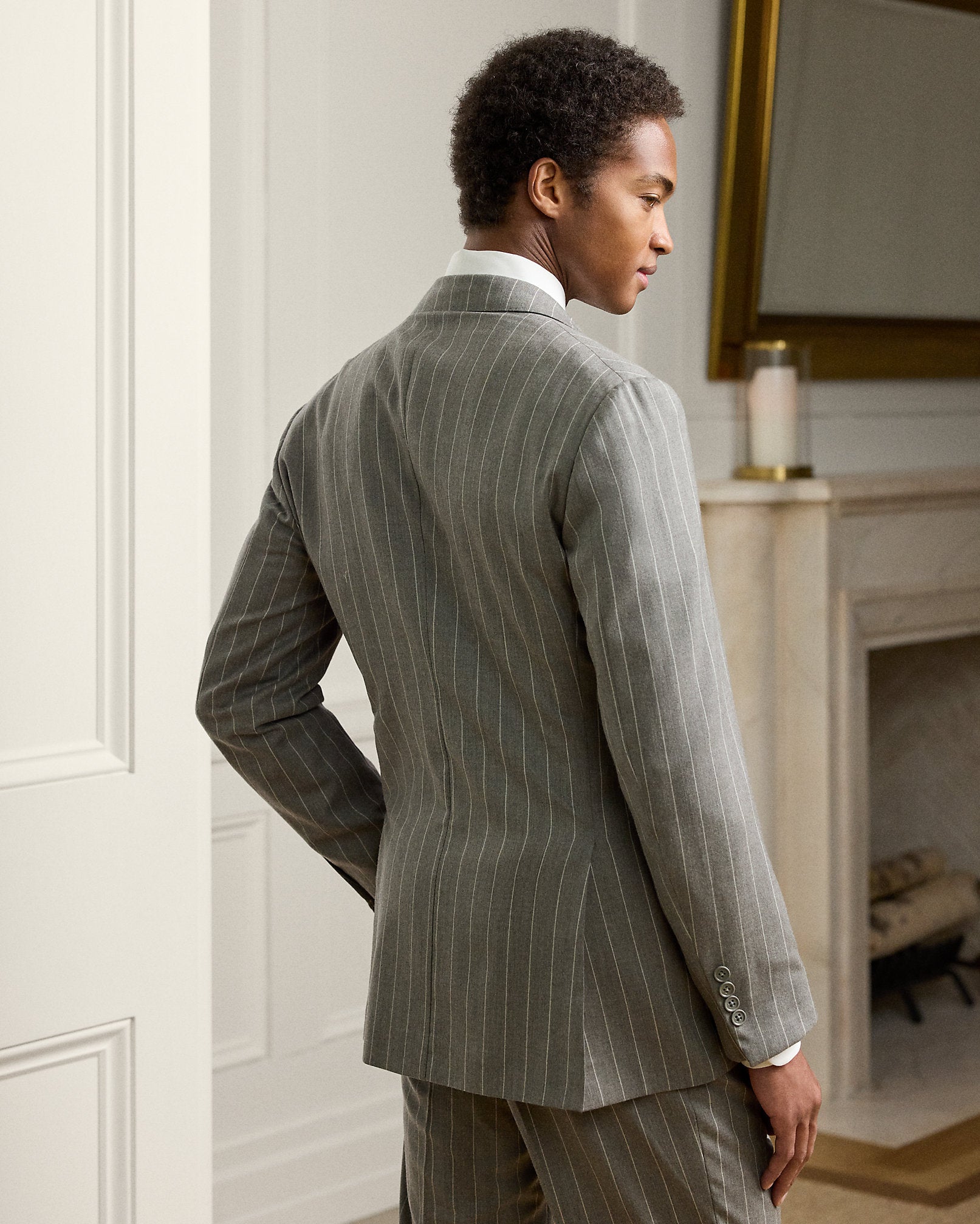 Ralph Lauren Kent HandTailored Pinstripe Wool Suit