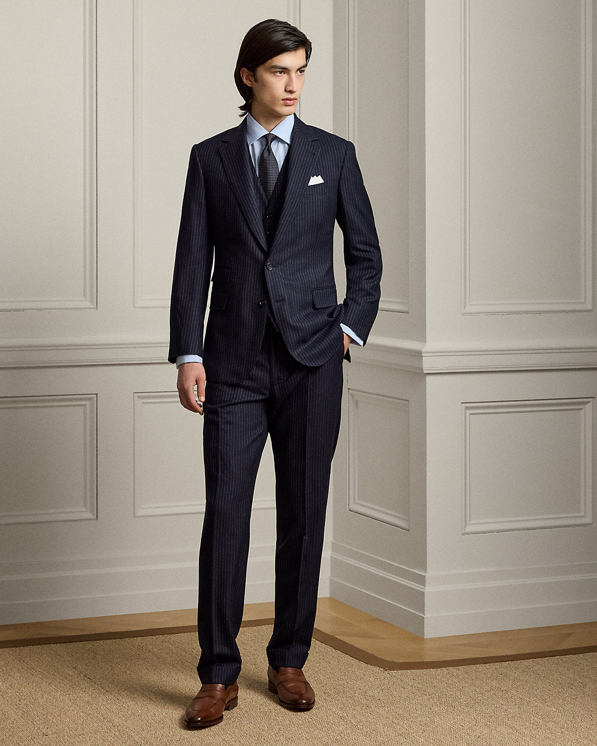Ralph Lauren Gregory HandTailored Striped Wool Suit