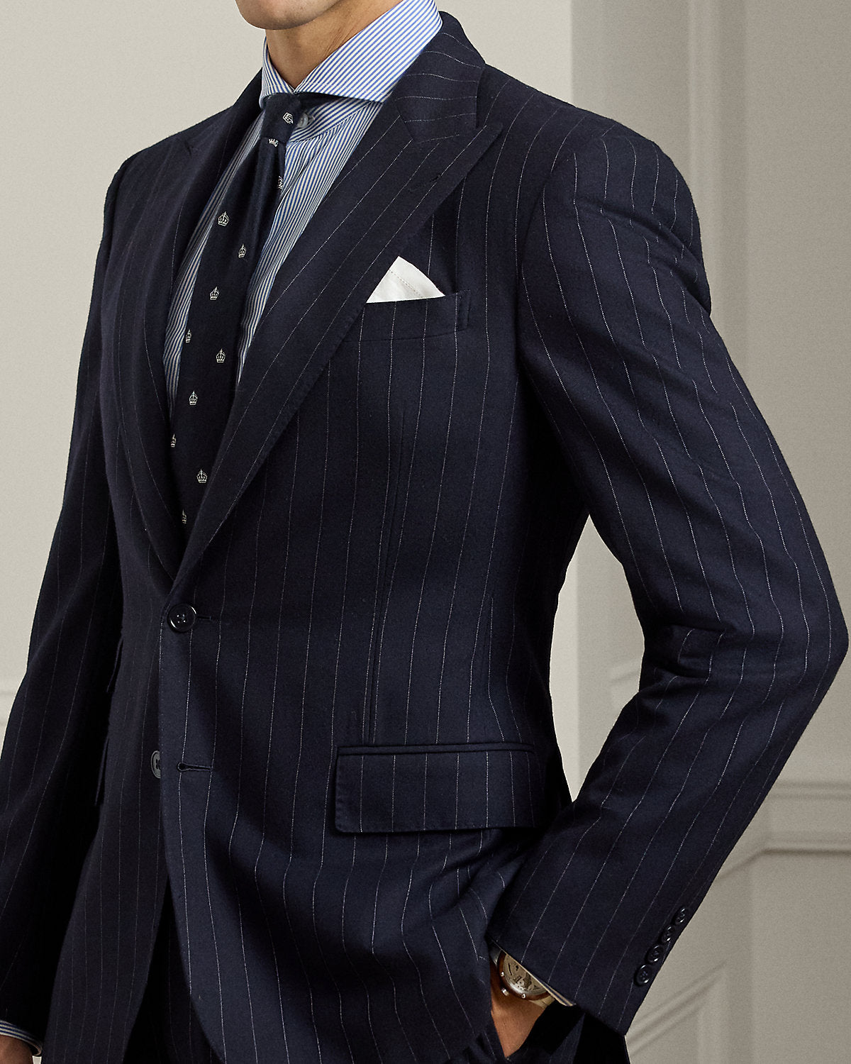 Ralph Lauren Gregory HandTailored Pinstripe Suit