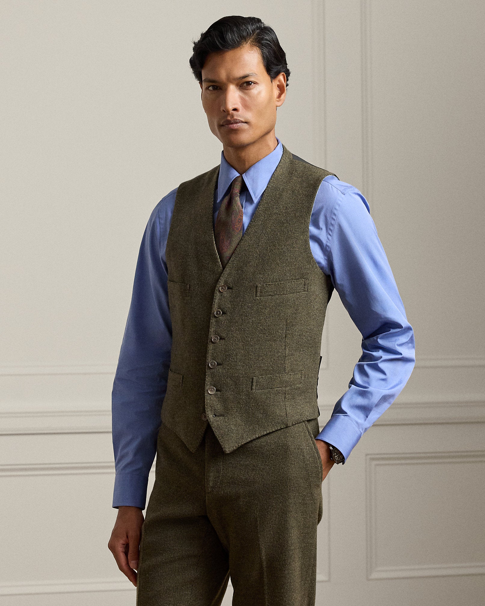 Ralph Lauren HandTailored TickWeave Vest