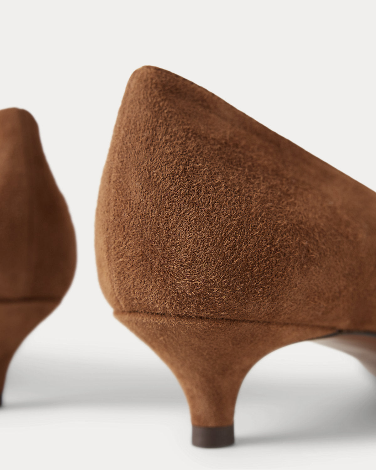 Ralph Lauren Tenney 35 Mm Goatsuede Pump Cognac