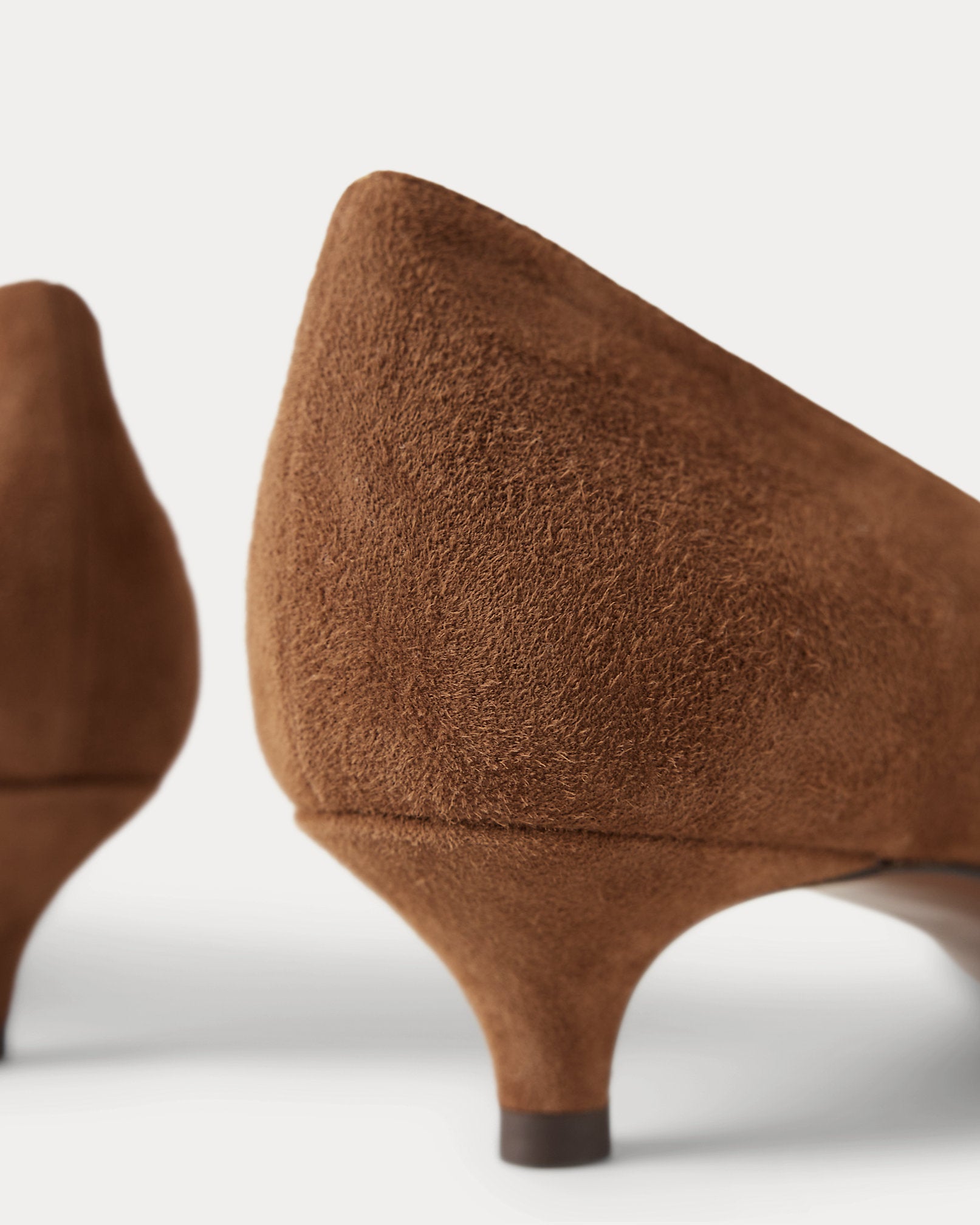 Ralph Lauren Tenney 35 Mm Goatsuede Pump Cognac