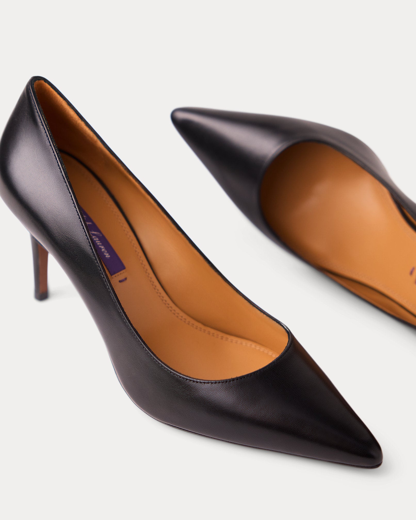 Ralph Lauren Tenney 75 Mm Goatskin Pump Black