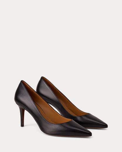 Ralph Lauren Tenney 75 Mm Goatskin Pump Black