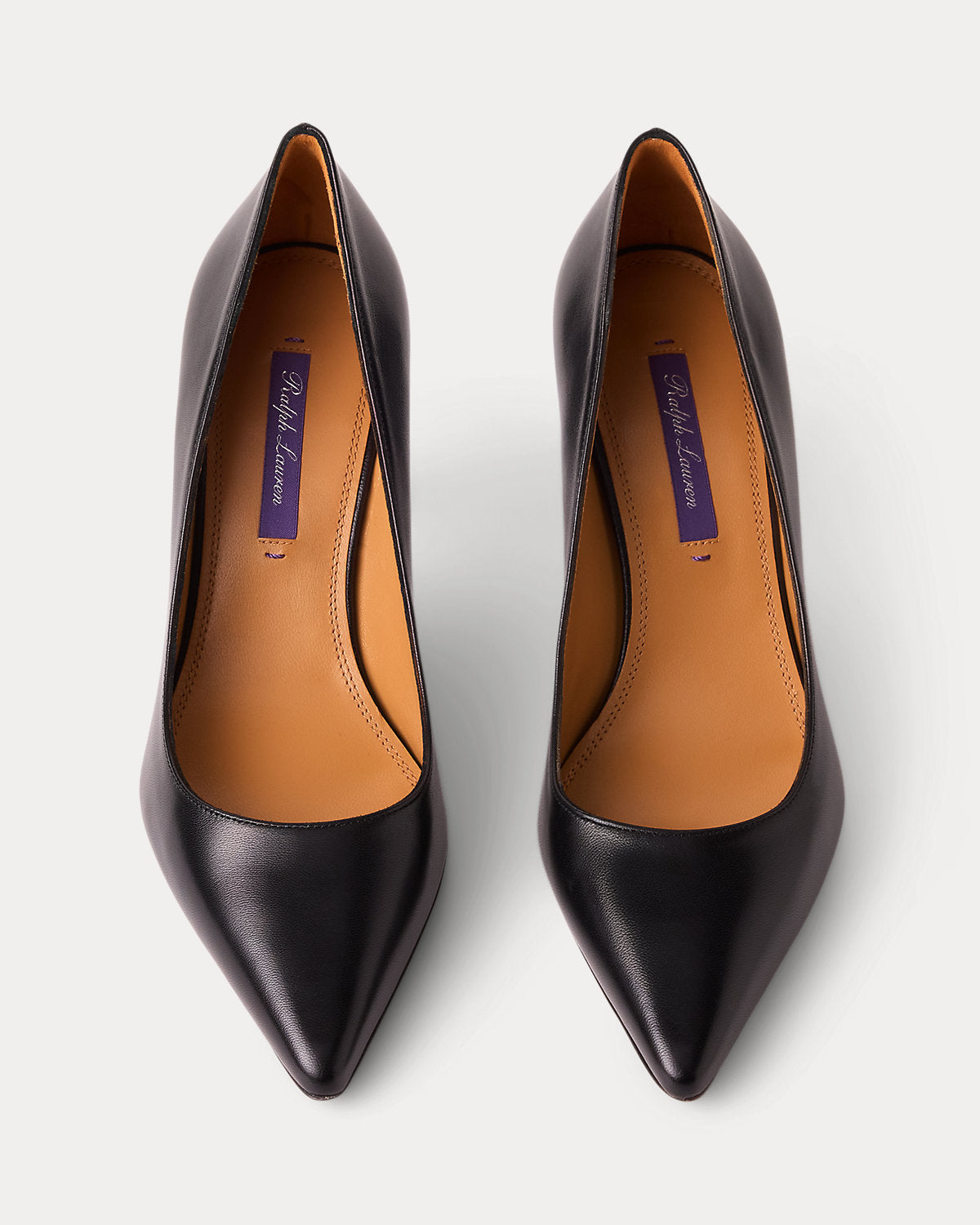 Ralph Lauren Tenney 75 Mm Goatskin Pump Black