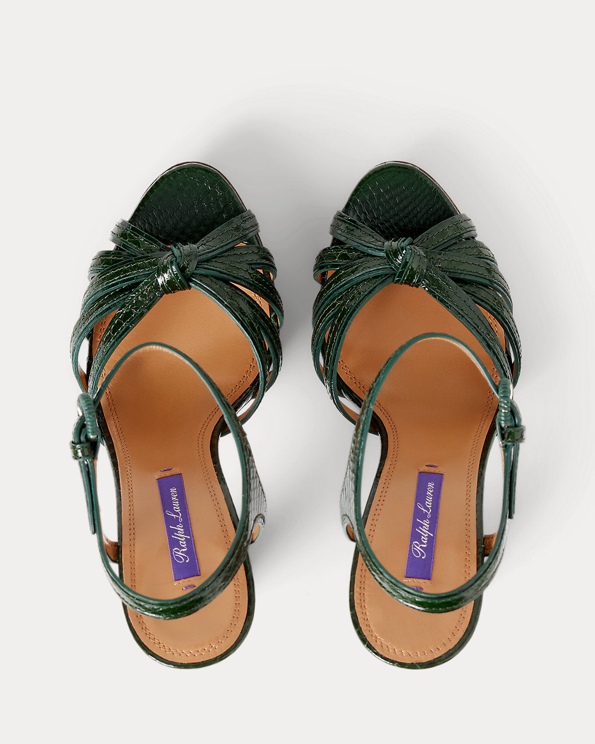 Ralph Lauren Kieran 125 Mm Ayers Platform Sandal Dark Racing Green