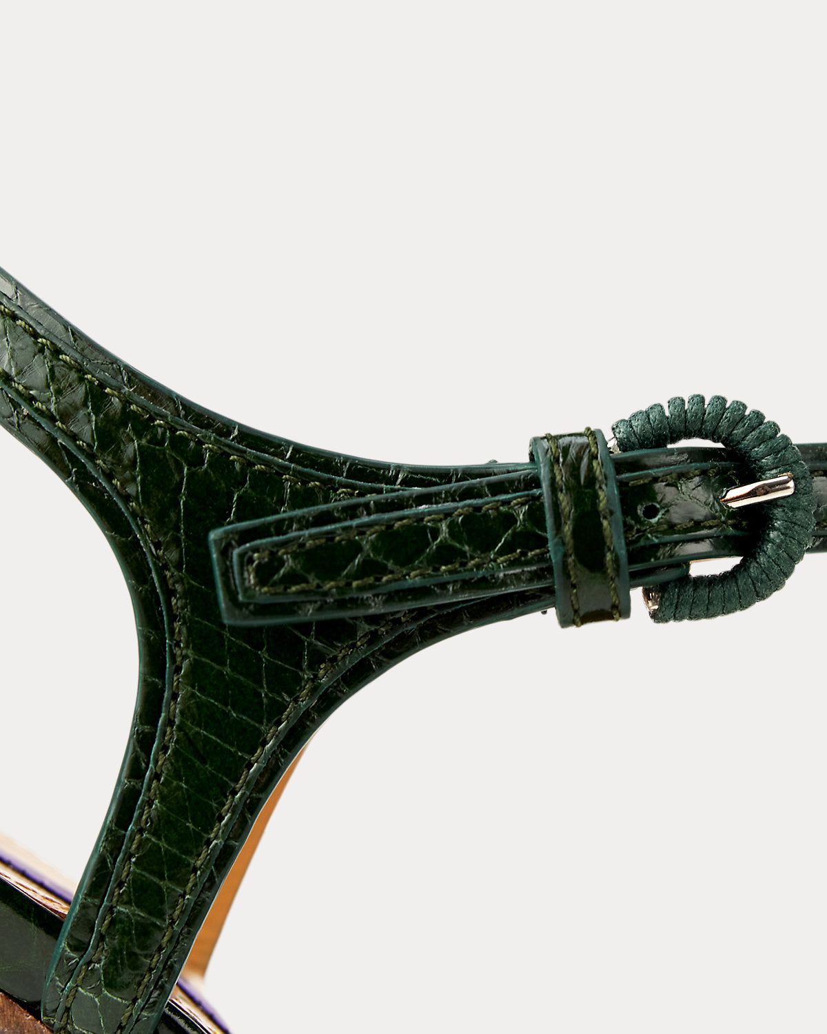 Ralph Lauren Kieran 125 Mm Ayers Platform Sandal Dark Racing Green