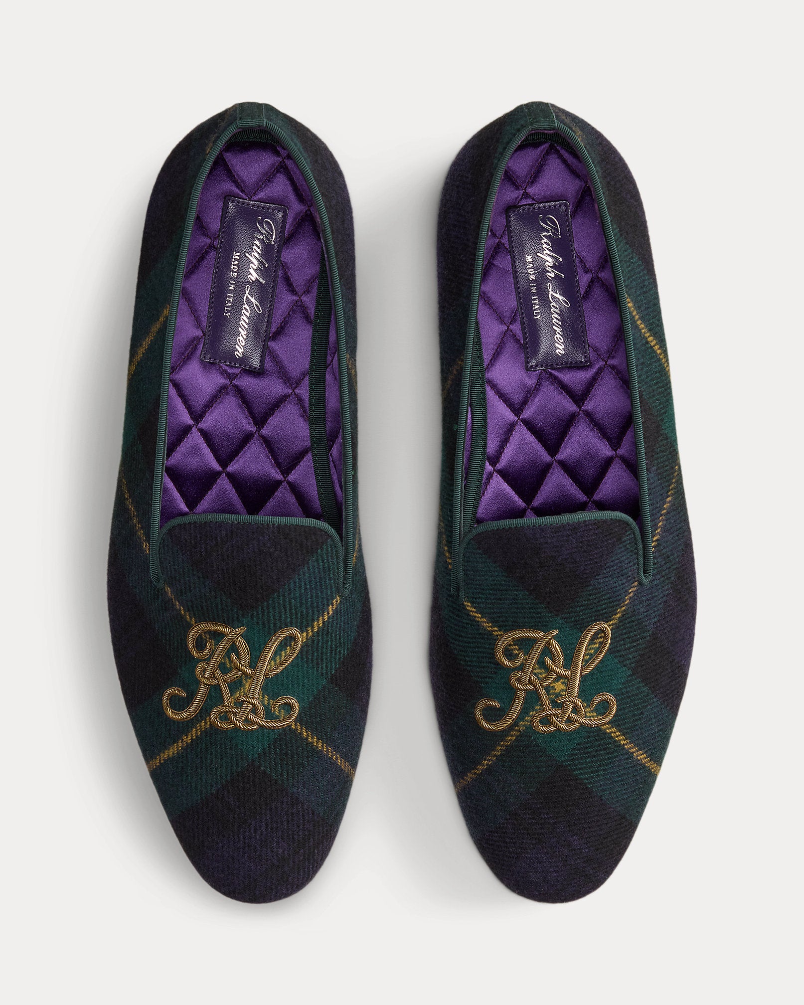 Ralph Lauren Alonzo Plaid Woolblend Slipper Gordon