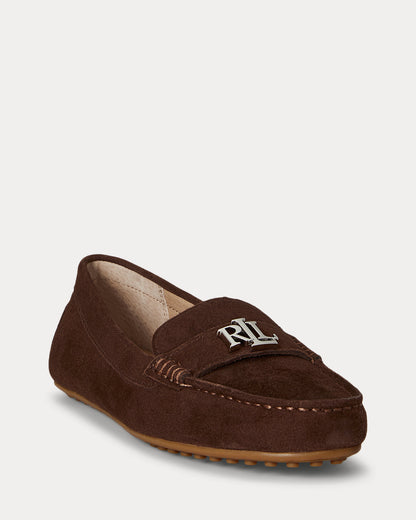 Ralph Lauren Barnsbury Suede Loafer Dark Hickory