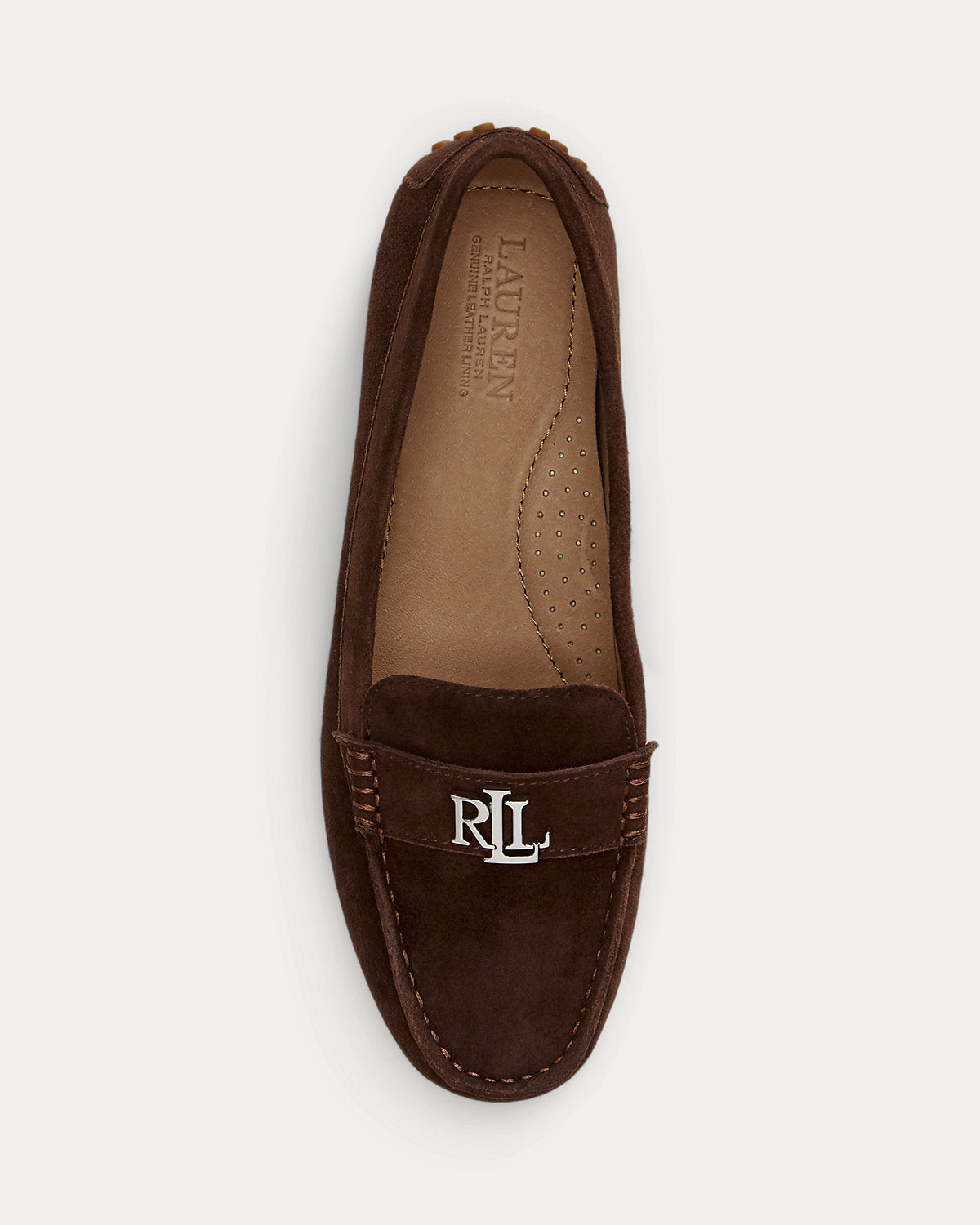 Ralph Lauren Barnsbury Suede Loafer Dark Hickory