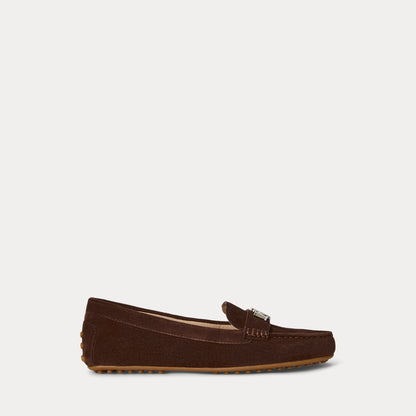 Ralph Lauren Barnsbury Suede Loafer Dark Hickory