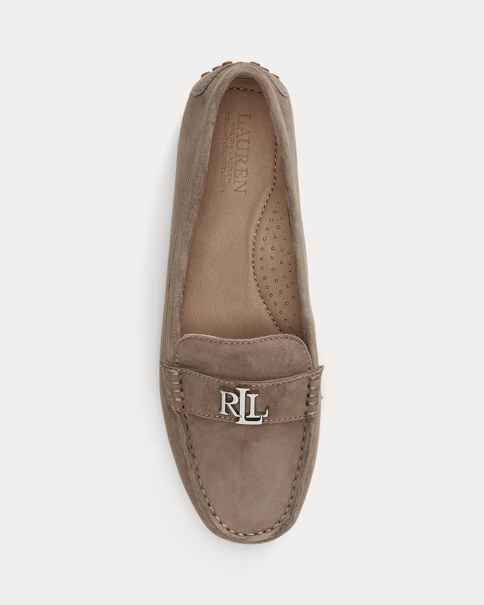 Ralph Lauren Barnsbury Suede Loafer Taupe Brown