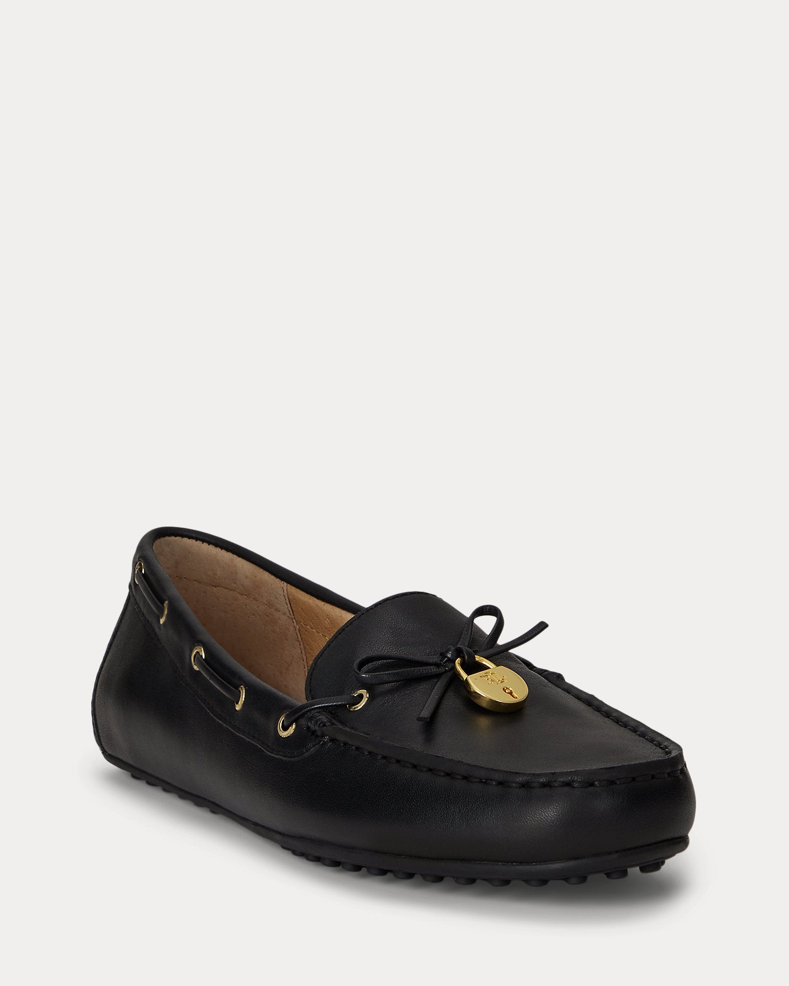 Ralph Lauren Wylie Nappa Leather Driver Black