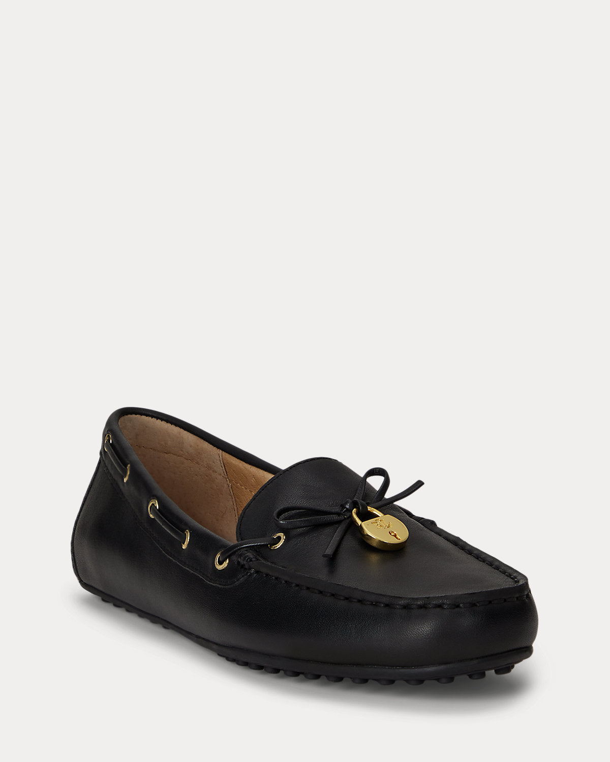 Ralph Lauren Wylie Nappa Leather Driver Black
