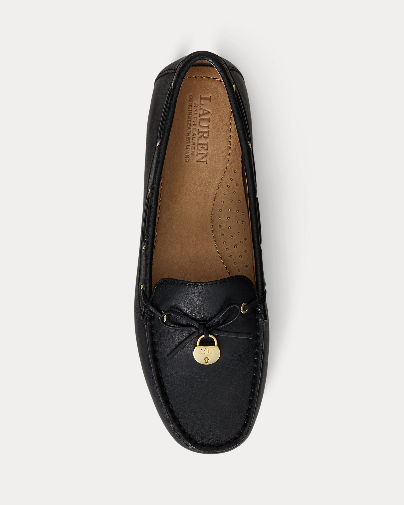 Ralph Lauren Wylie Nappa Leather Driver Black