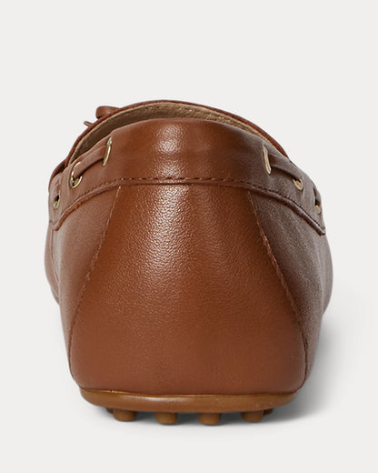 Ralph Lauren Wylie Nappa Leather Driver Lauren Tan