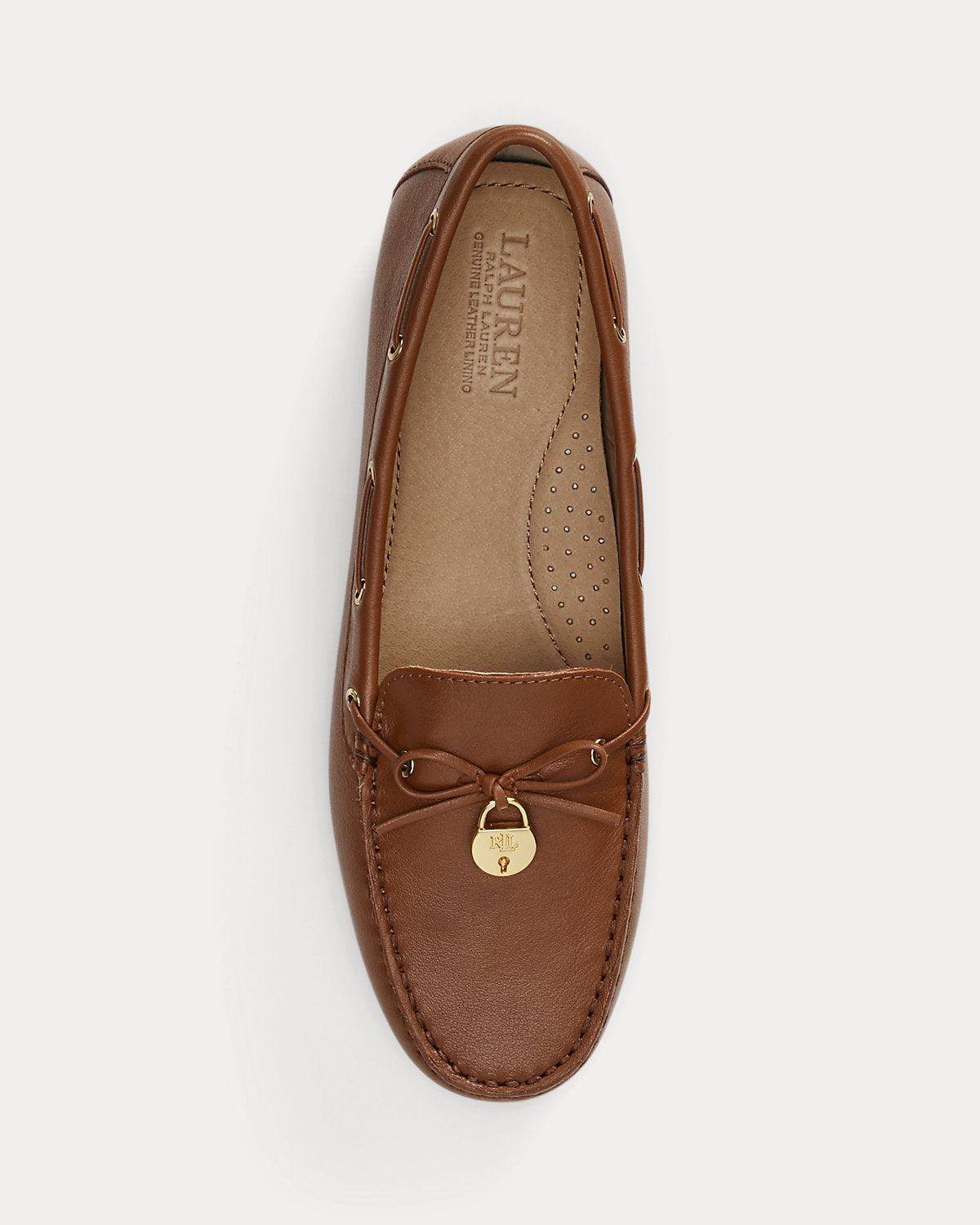 Ralph Lauren Wylie Nappa Leather Driver Lauren Tan