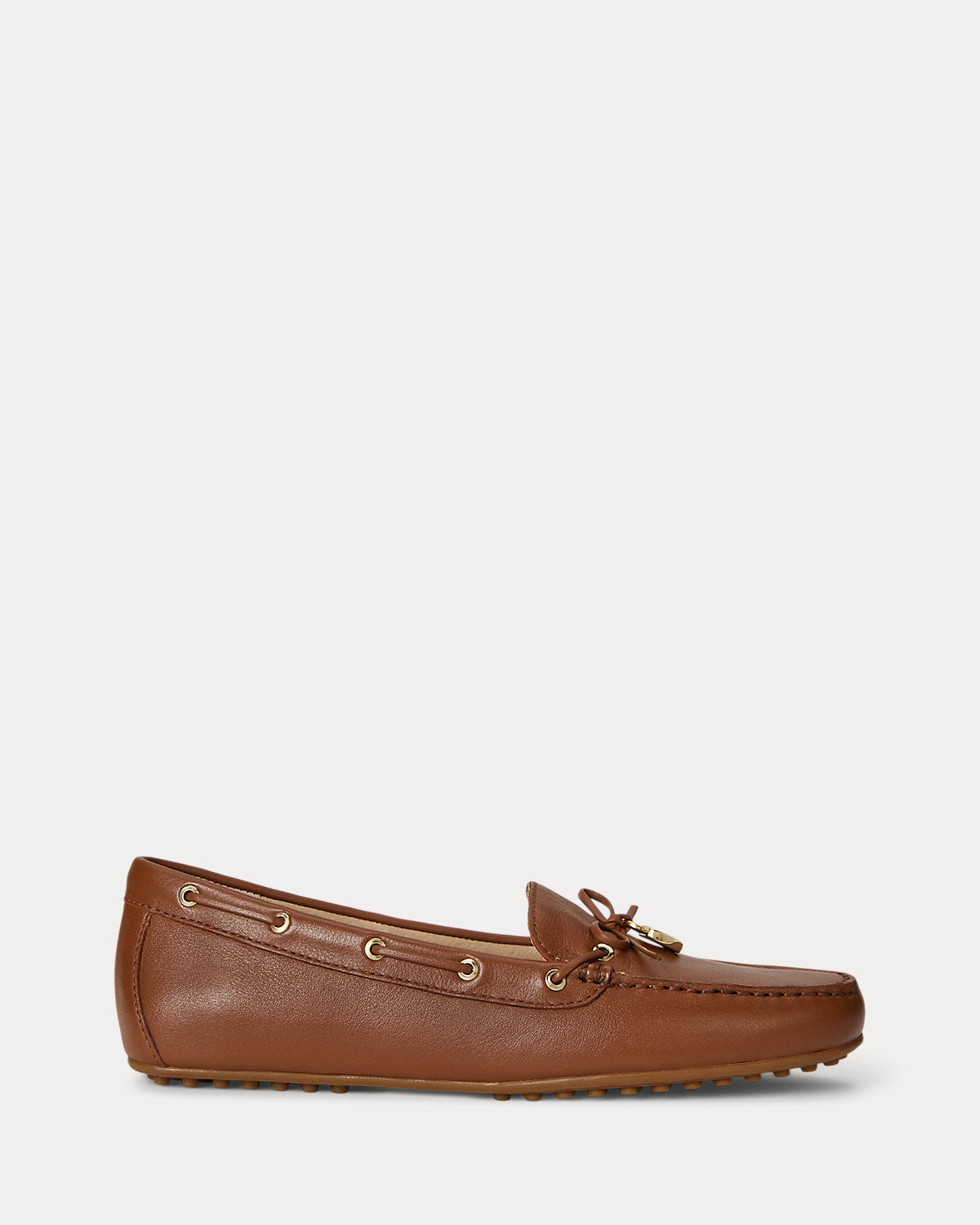 Ralph Lauren Wylie Nappa Leather Driver Lauren Tan