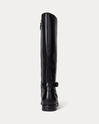 Ralph Lauren Brooke Ii Burnished Leather Tall Boot Black