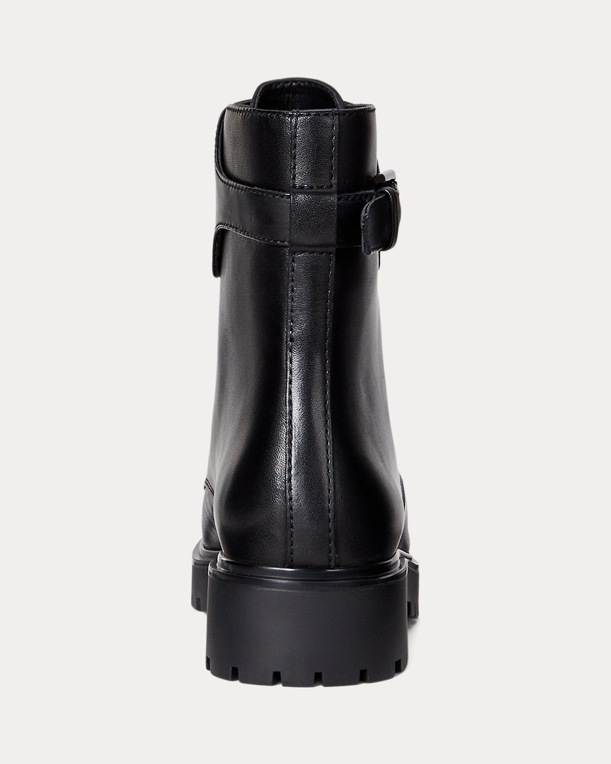 Ralph Lauren Allyson Burnished Leather Laceup Bootie Black