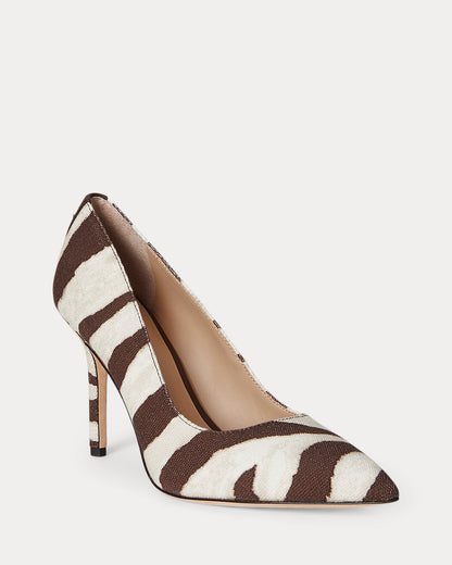 Ralph Lauren Lindella Ii Zebraprint Canvas Pump Zebra
