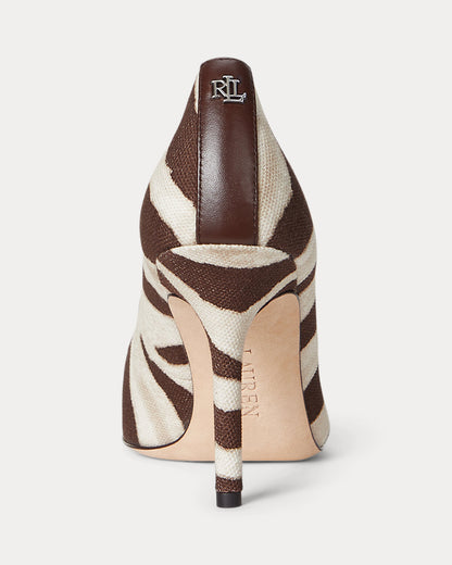 Ralph Lauren Lindella Ii Zebraprint Canvas Pump Zebra