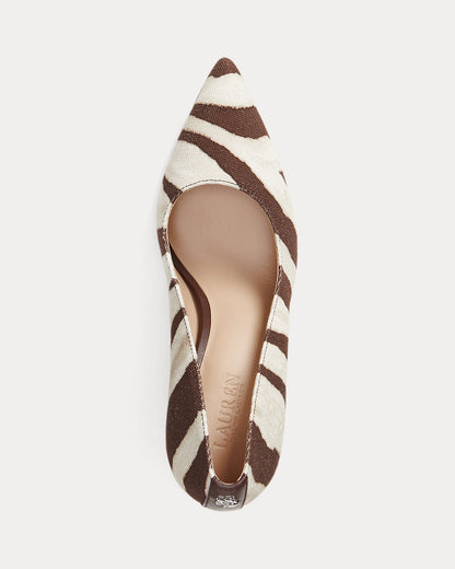 Ralph Lauren Lindella Ii Zebraprint Canvas Pump Zebra
