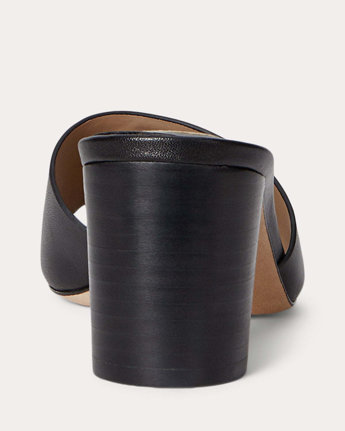 Ralph Lauren Everley Blockheel Calfskin Sandal Black