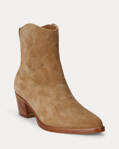 Ralph Lauren Harpher Suede Bootie Camel