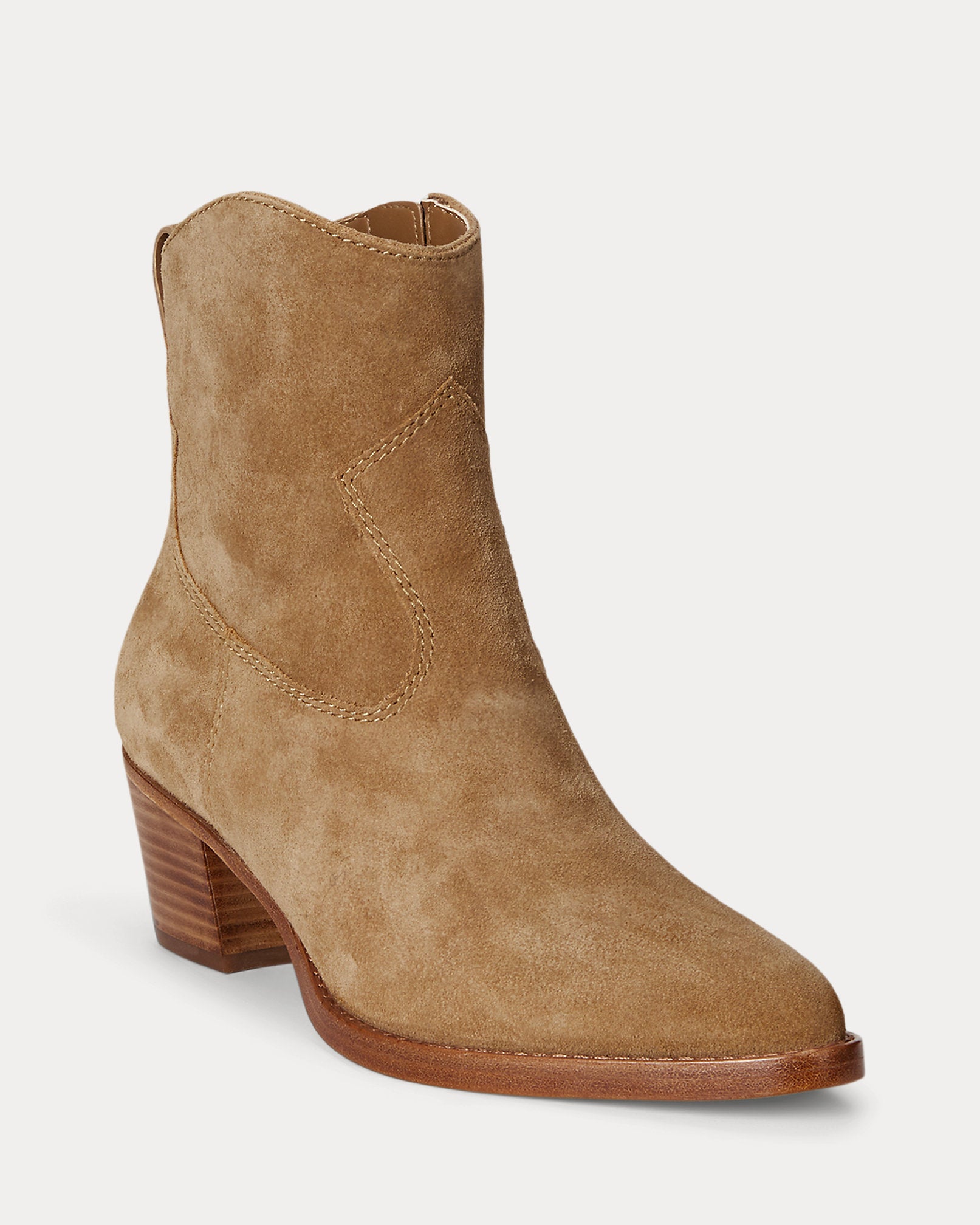 Ralph Lauren Harpher Suede Bootie Camel