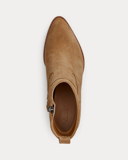 Ralph Lauren Harpher Suede Bootie Camel